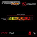 Winmau šípky Firestorm Flame steel 23g