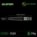 Winmau šípky Sniper Black 2 steel 24g