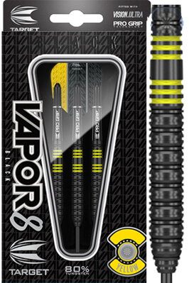 Target šipky Vapor8 black 24g yellow steel