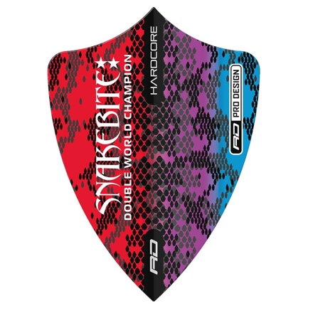 Red Dragon letky Peter Wright Snakebite Multi Snakesin Red Freestyle