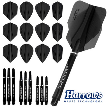 Harrows Retina X Flight and Shaft Combo Kit Black