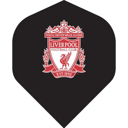 Liverpool FC Dart Flights Official Licensed No.2 Black Red Crest