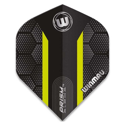 Winmau letky Prism Alpha Black & Green Hexagon