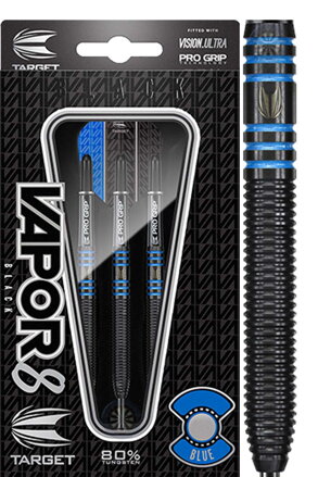 Target šipky Vapor8 black 22g blue steel