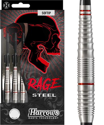 Harrows šípky Rage soft 18g