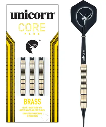 Unicorn šípky Core Plus Brass Style 2 soft 18g