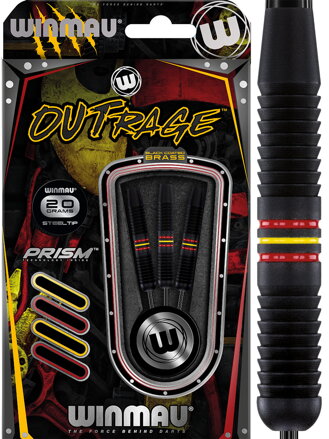 Winmau šipky Outrage steel 20g