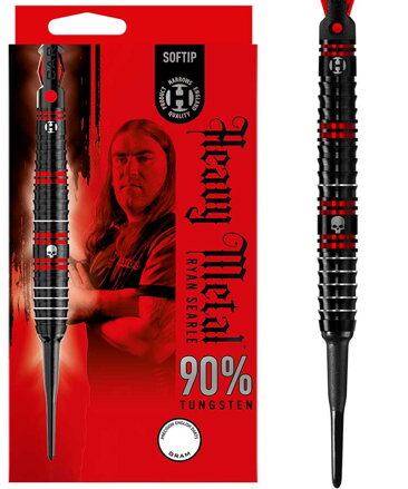 Harrows šípky Ryan Searle "Heavy Metal" soft 20g
