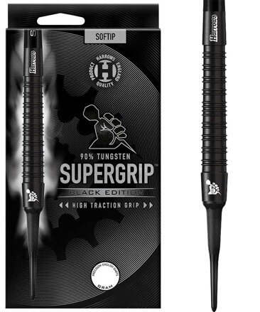 Harrows šípky Supergrip Black Edition soft 18g