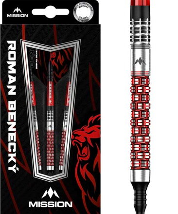 Mission šípky Roman Benecký Black & Red soft 18g