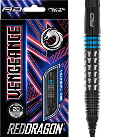 Red Dragon šípky Vengeance Blue soft 20g