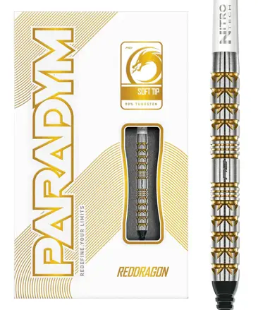 Red Dragon šípky Paradym Gold Parallel soft 20g