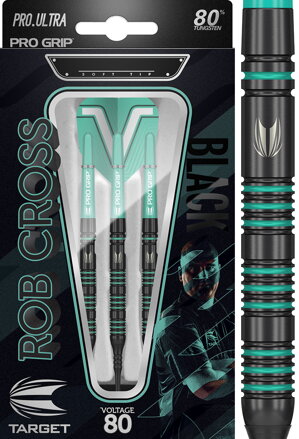 Target šípky Rob Cross 80 Black soft 18g