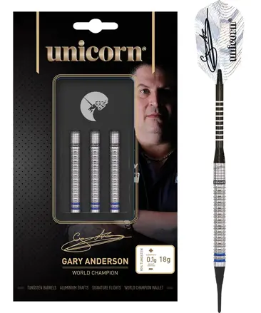 Unicorn šípky WC Gary Anderson soft 18g