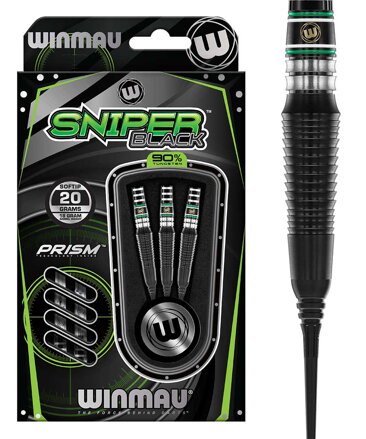 Winmau šípky Sniper Black 2 soft 20g