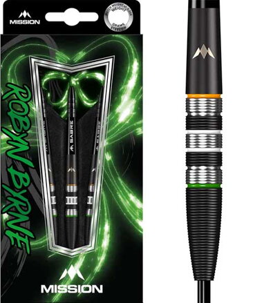 Mission šípky Robyn Byrne Black steel 23g