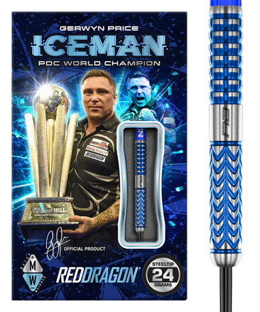 Red Dragon šípky Gerwyn Price Glacier steel 24g