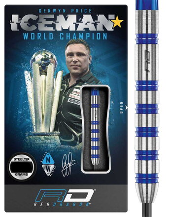 Red Dragon šípky Gerwyn Price Iceman Challenger steel 25g