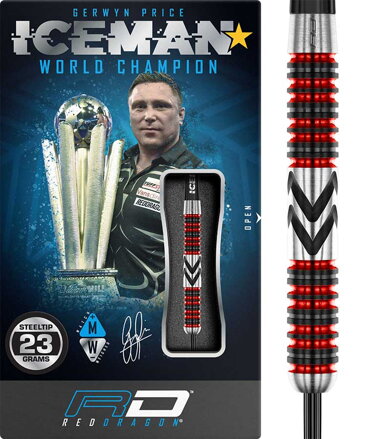 Red Dragon šípky Gerwyn Price Iceman Firebird steel 23g Red Dragon šípky Gerwyn Price Iceman Firebird steel 23g