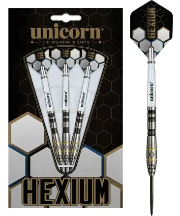 Unicorn šípky Hexium Style 1 Black steel 22g