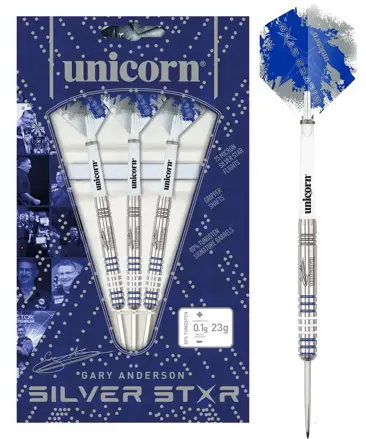 Unicorn šípky Silver Star Gary Anderson steel 21g
