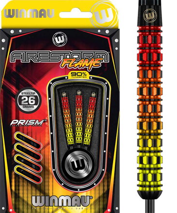 Winmau šípky Firestorm Flame stell 26g