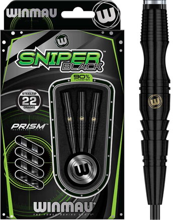 Winmau šípky Sniper Black steel 22g