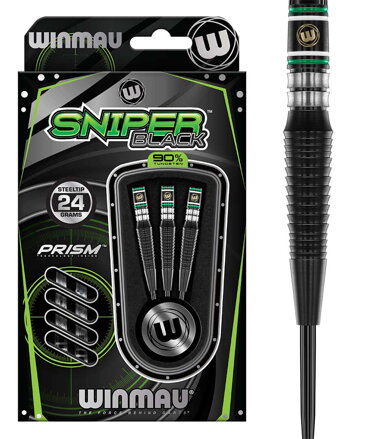 Winmau šípky Sniper Black 2 steel 24g