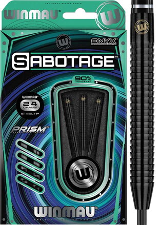 Winmau šípky Sabotage Black steel 24g