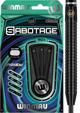 Winmau šípky Sabotage Black steel 26g