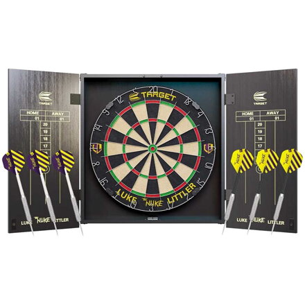 Target Cabinet and Dartboard Set Luke "The Nuke" Littler