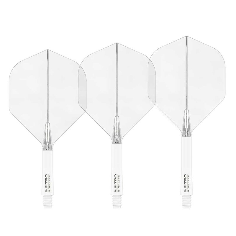 Red Dragon letky Nitro Flite White & Clear Red Dragon letky Nitro Flite White & Clear
