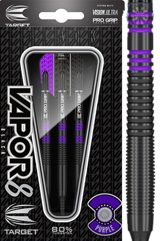 Target šipky Vapor8 black 18g purple soft