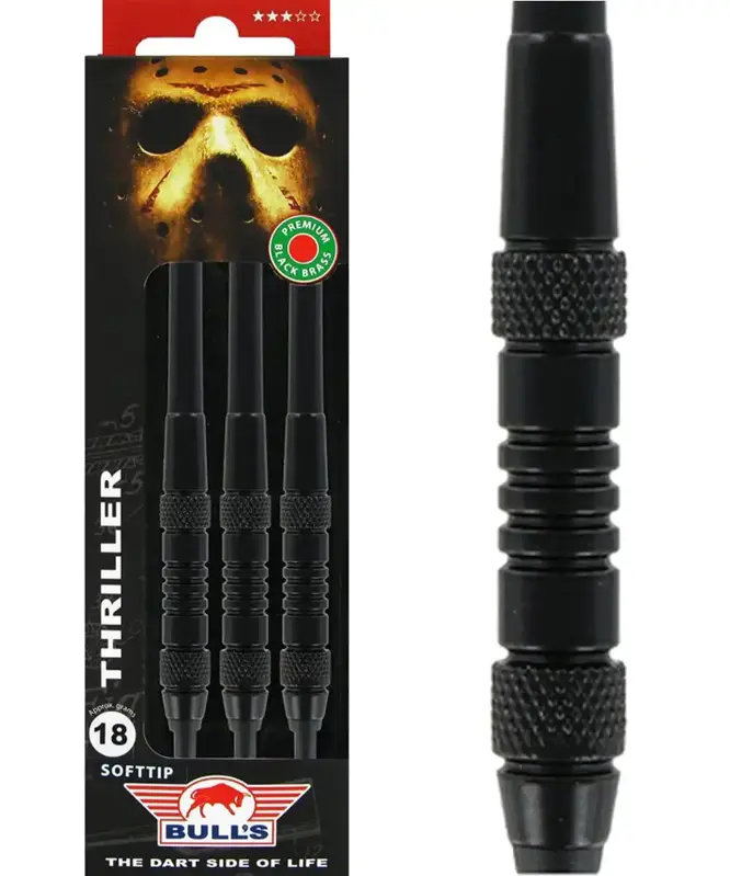 Bulls NL šípky Thriller Black Brass soft 18g
