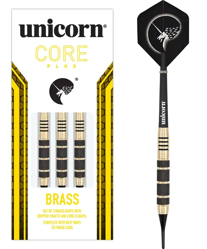 Unicorn šípky Core Plus Brass soft 17g