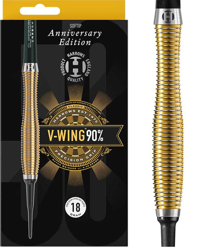 Harrows šípky V-Wing Anniversary Edition soft 18g