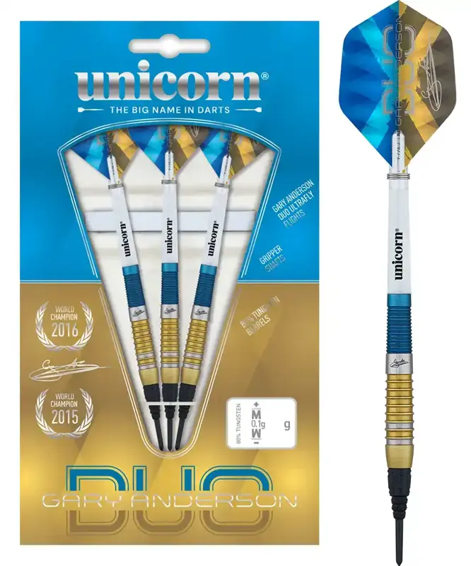Unicorn šípky Gary Anderson DUO soft 18g