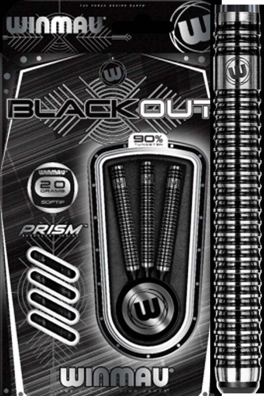 Winmau šipky Blackout soft 20g