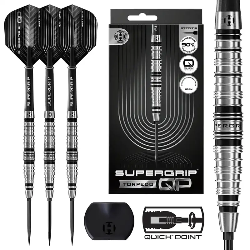 Harrows šípky Supergrip QP Torpedo steel 24g