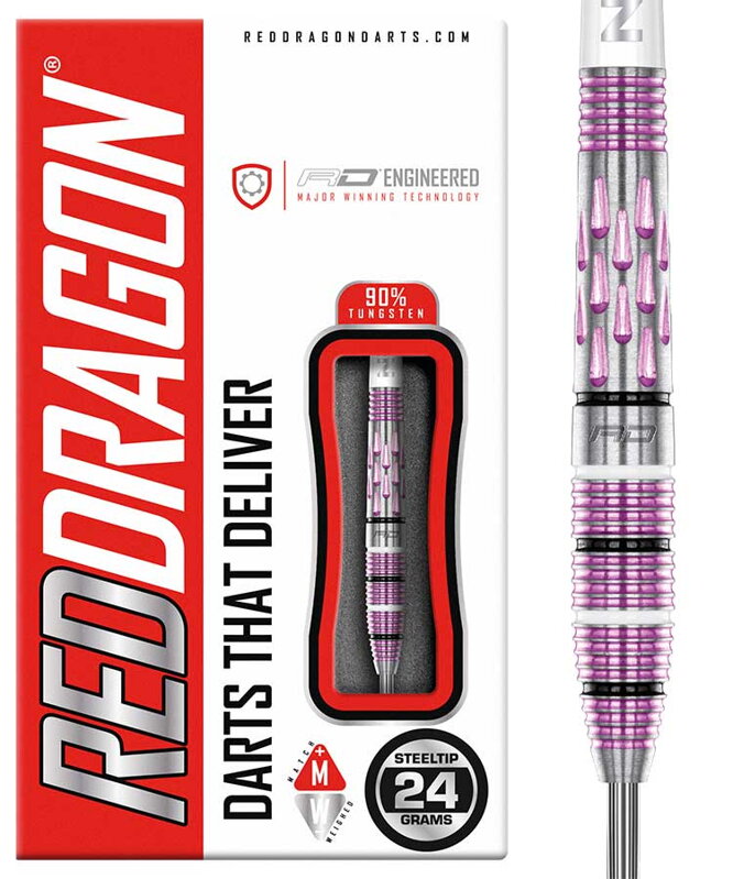 Red Dragon šípky Artura Shocking Pink steel 24g