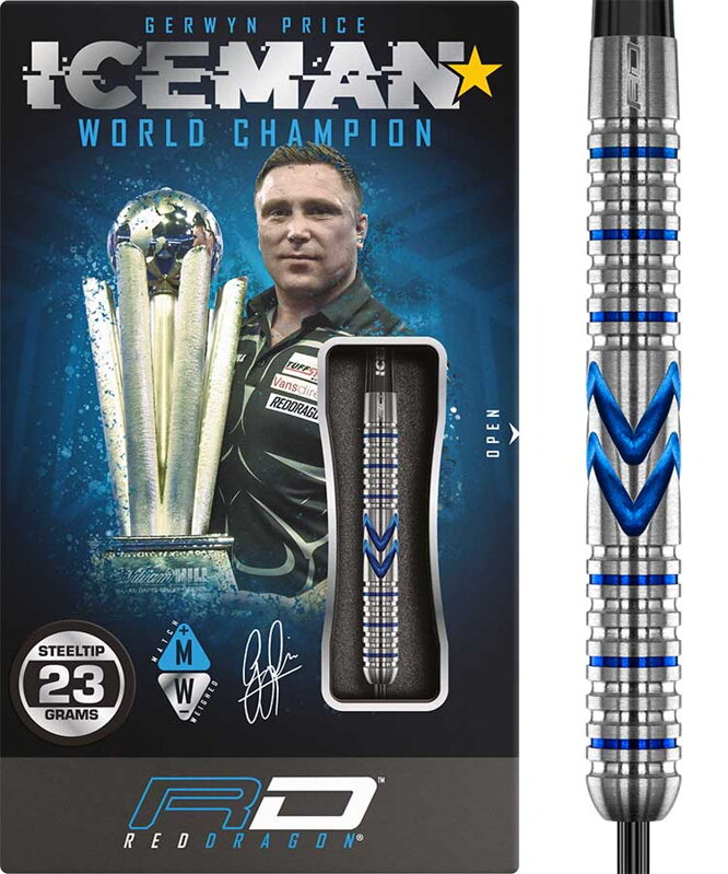 Red Dragon šípky Gerwyn Price Iceman Midnight steel 23g Red Dragon šípky Gerwyn Price Iceman Midnight steel 23g