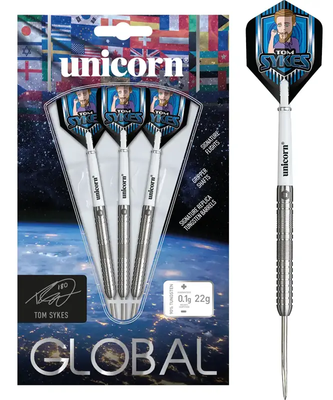 Unicorn šípky Global Tom Sykes steel 22g