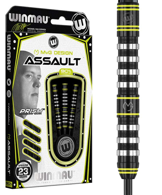 Winmau šípky Assault MvG steel 23g Winmau šípky Assault MvG steel 23g