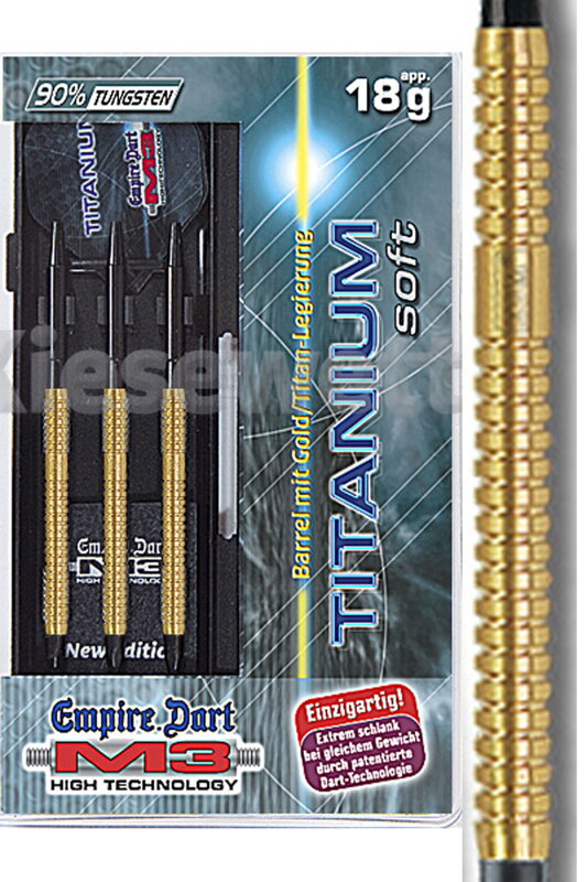 Empire šipky dart M3 Titanium gold 18g       